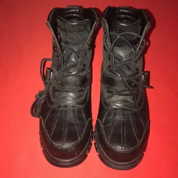 POLO SPORT RALPH LAUREN LEATHER UPPER BOOTS SHOES SIZE 9D  display picture 1